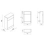 500mm White Back to Wall Toilet Unit Only - Pendle
