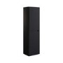 Black Double Door Wall Mounted Tall Bathroom Cabinet 400x1400mm Storage Unit - Pendle