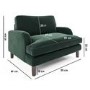 ONLY OPENED - Dog Sofa Bed in Green Velvet - Payton