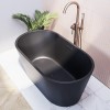 Matt Black Freestanding Double Ended Bath 1300 x 715mm - Phoenix