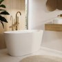 Matt White Small Freestanding Double Ended Bath 1300 x 700mm - Pico