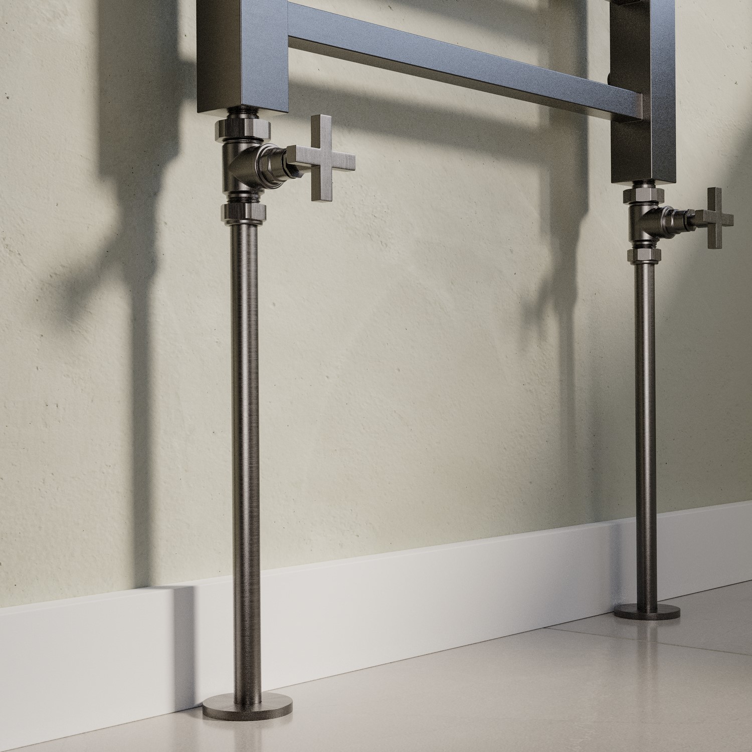 Large Radiator Pipe Cover Gunmetal Grey Radiator Pipe Covers 300mm - Better Bathrooms