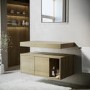 ALMOST PERFECT - 800mm Wood Effect Wall Hung Countertop Vanity Shelves - Porto