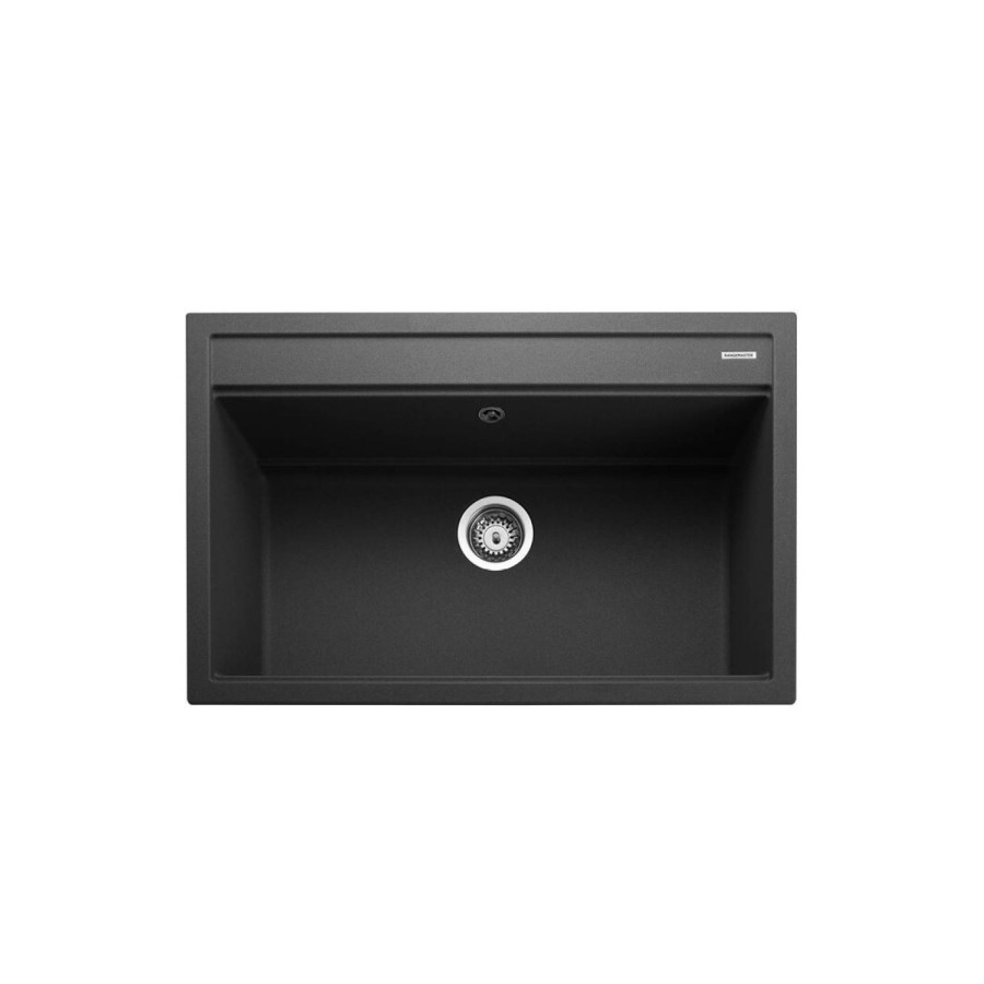Rangemaster Prato Single Bowl Inset Black Granite Kitchen Sink