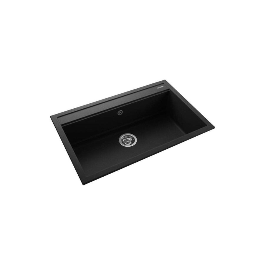 Rangemaster Prato Single Bowl Inset Black Granite Kitchen Sink