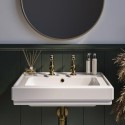 PRBAS2TH White Wall Hung Basin with 2 Tap Holes 583mm - Park Royal