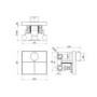 Brushed Brass Push Button 2 Outlet Concealed Mixer Shower Valve With Glass Front - Priya