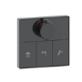 Matt Black Push Button 3 Outlet Concealed Mixer Shower Valve With Glass Front - Priya
