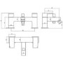 Hudson Reed Bath Shower Mixer Tap with Shower Kit