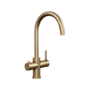 Brushed Bronze 3 in 1 Instant Boiling Hot Kitchen Mixer Round Tap with 3L Boiler - Pronto Vesta