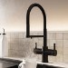 Black 4 in 1 Pull Out Boiling Hot Kitchen Mixer Tap with 3L Boiler and Filter - Pronto Pro