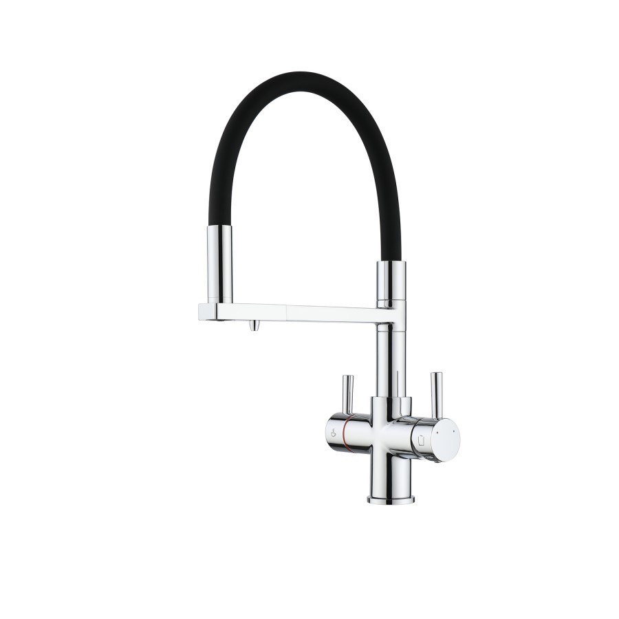 Chrome 4 in 1 Pull Out Boiling Hot  Kitchen Mixer Tap with 3L Boiler and Filter – Pronto pro