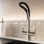 Nickel 4 in 1 Pull Out Boiling Hot Kitchen Mixer Tap with 3L Boiler and Filter - Pronto Pro