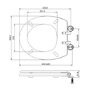 White Round Wooden Soft Close Toilet Seat with Quick Release and Chrome Hinges - Park Royal