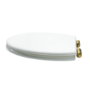 Park Royal Wooden Seat & Cover With Brushed Brass Hinge Covers