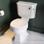Park Royal Wooden Seat & Cover With Matt Black Hinge Covers