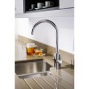 1810 Sink Company Brushed Steel Single Lever Aerated Mixer Kitchen Tap - Pronteau
