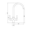 Abode PT1103 Pronteau 3 in 1 Prostream Monobloc Instant Boiling Water Tap - Graphite