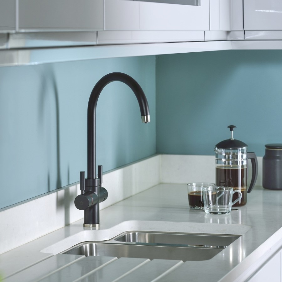 Abode PT1104 Pronteau 3 in 1 Prostream Monobloc Instant Boiling Water Tap - Matt Black