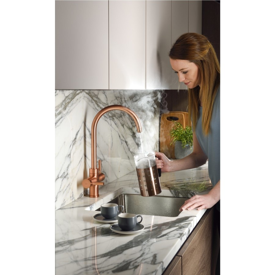 Abode PT1105 Pronteau 3 in 1 Prostream Monobloc Instant Boiling Water Tap - Urban Copper