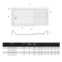 1700x800mm Anti-Slip Walk-In Rectangular Shower Tray 40mm with Drying Area - White Stone Resin - Purity
