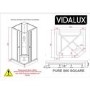 800x800mm Square Electric Hydro Shower Cabin with White Glass 8.5kw Electric Shower and Shower Tray - Vidalux