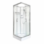 900x900mm Square Electric Hydro Shower Cabin with White Glass. 9.5kw Electric Shower and Shower Tray - Vidalux