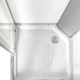900x900mm Square Electric Hydro Shower Cabin with White Glass. 9.5kw Electric Shower and Shower Tray - Vidalux