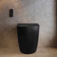 Matt Black Back To Wall Smart Toilet Pan- Purificare