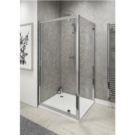 Claritas 6mm Glass Pivot Shower Door - 700 x 1850mm
