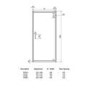 GRADE A1 - Claritas 6mm Glass Pivot Shower Door - 700 x 1850mm