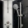Vidalux Pure - 1000mm Black Quadrant Shower Cabin with Hydro Shower Set & Shower Tray
