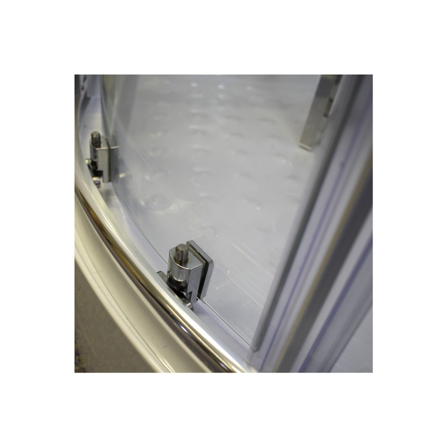 900x900mm Hydro Shower Cabin Square with White Panel - Shower Tray & 3 Outlet Thermostatic Mixer Shower System - Vidalux