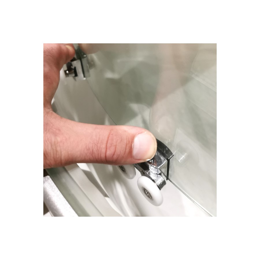 900x900mm Hydro Shower Cabin Square with White Panel - Shower Tray & 3 Outlet Thermostatic Mixer Shower System - Vidalux