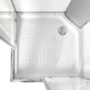 800x800mm Hydro Shower Cabin Square with White Panel - Shower Tray & 3 Outlet Thermostatic Mixer Shower System - Vidalux
