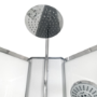 800x800mm Hydro Shower Cabin Square with White Panel - Shower Tray & 3 Outlet Thermostatic Mixer Shower System - Vidalux