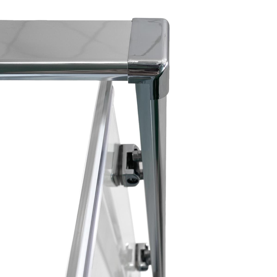 800x800mm Hydro Shower Cabin Square with White Panel - Shower Tray & 3 Outlet Thermostatic Mixer Shower System - Vidalux