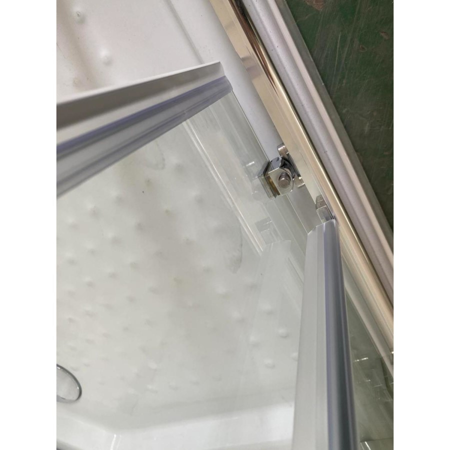 800x800mm Hydro Shower Cabin Square with Black Panel - Shower Tray & 3 Outlet Thermostatic Mixer Shower System - Vidalux