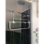 900x900mm Hydro Shower Cabin Square with Black Glass - Shower Tray & 3 Outlet Thermostatic Mixer Shower System - Vidalux