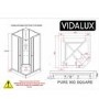 900x900mm Hydro Shower Cabin Square with White Panel - Shower Tray & 3 Outlet Thermostatic Mixer Shower System - Vidalux