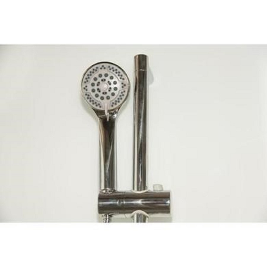 900x900mm Hydro Shower Cabin Square with White Panel - Shower Tray & 3 Outlet Thermostatic Mixer Shower System - Vidalux