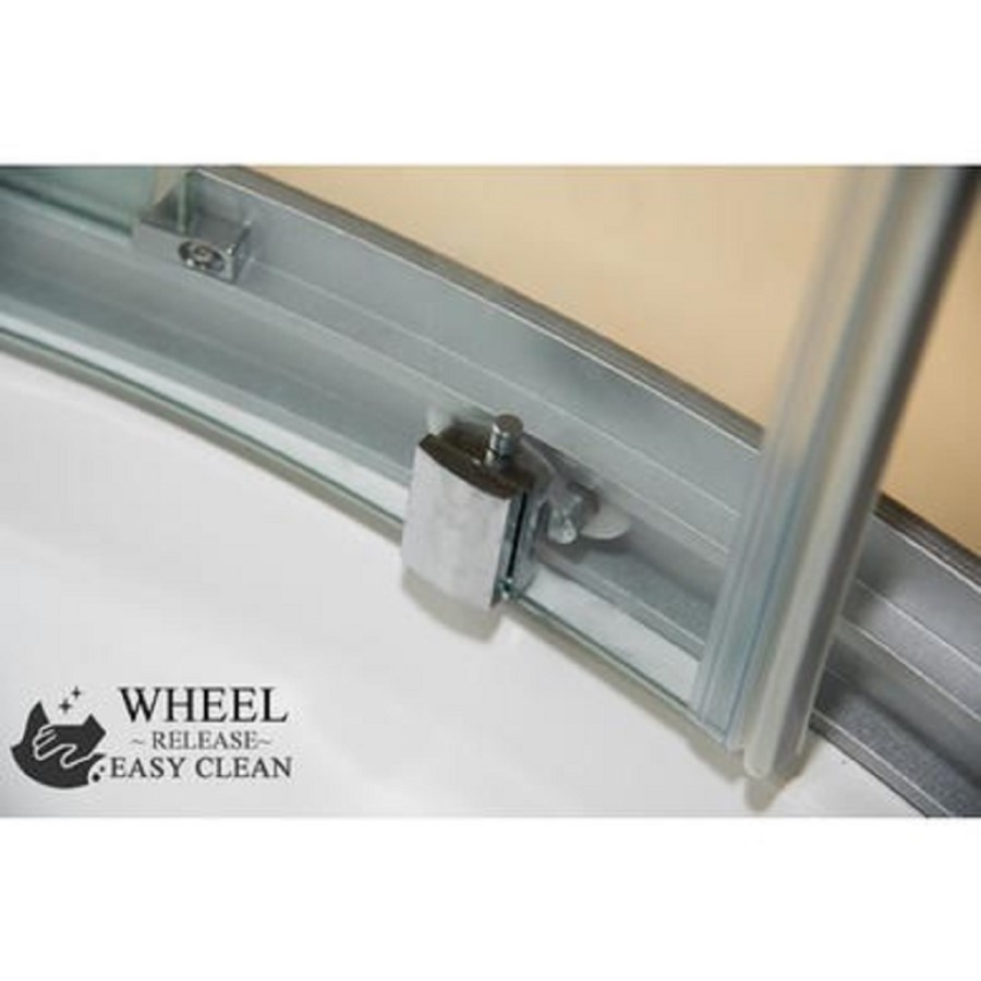 Vidalux Pure - 900x900mm Black Quadrant Shower Cabin with Hydro Shower Set with Shower Tray