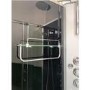 Vidalux Pure - 900x900mm Black Quadrant Shower Cabin with Hydro Shower Set with Shower Tray