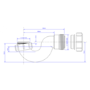ONLY OPENED - 1.5" 19mm Water Seal Multifit Outlet Low Level Bath Trap