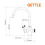 QETTLE Signature Modern 4 in 1 Instant Boiling Water Tap 4 Litre - Black Round Spout