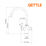 ONLY OPENED - QETTLE Signature Classic 4 in 1 Instant Boiling Water Tap 7 Litre - Stainless Steel