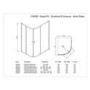 Quadrant Shower Screen Enclosure 1000 x 1000mm - 6mm Glass - Claritas Range
