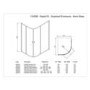 Claritas 6+ Glass Quadrant Shower Screen Enclosure 1200 x 800mm - 6mm Glass