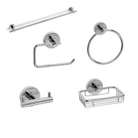Pendle Flexi-Fix 5 Piece Chrome Accesory Set - Croydex Pendle Flexi-Fix 5 Piece Chrome Accesory Set - Croydex