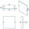 Square Tilting Bathroom Mirror 380 x 380mm - Croydex